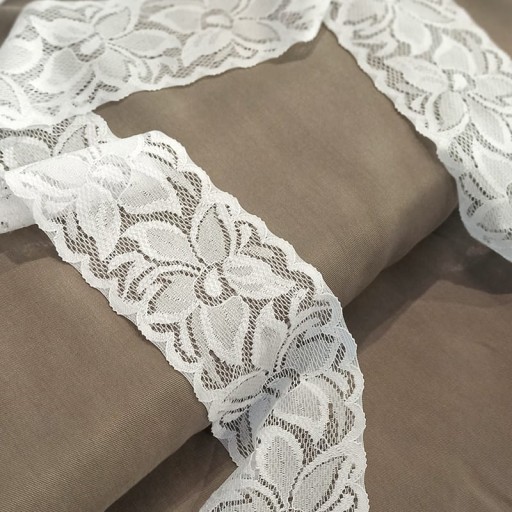 ČIPKA ELASTICKÁ 6 CM - BIELA