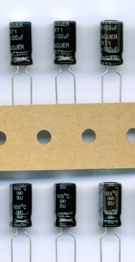100uF 35V 100 µF 35 V LEAGUER (20 KS) ELEKTROLYTICKÝ KONDENZÁTOR