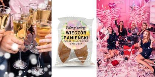 Sušienka šťastia s okrúhlou nálepkou Slepačia párty 1 ks, čokoláda