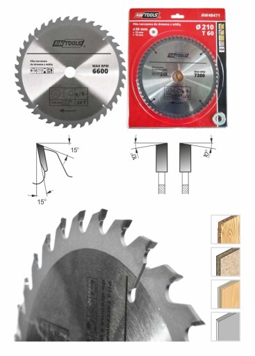 AWTOOLS KRUHOVÁ PÍLA NA DREVO 160x30/40z AW48458