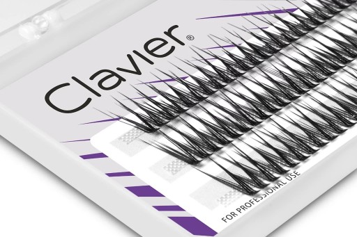 Clavier V&L Shape mačacie mihalnice L natočenie - 12 mm