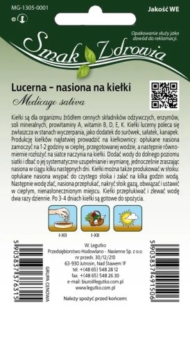 Alfalfa klíčiace semená 20g - Semená - W. Legutko