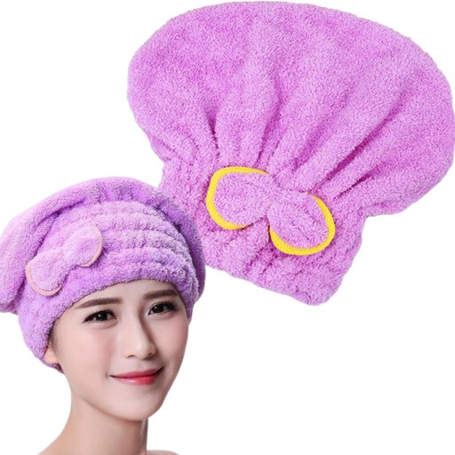 UTERÁKOVÝ ČIAPKA NA SUŠENIE VLASOV NA HLAVU ABSORBENTNÝ MIKROFIBER TURBAŇ