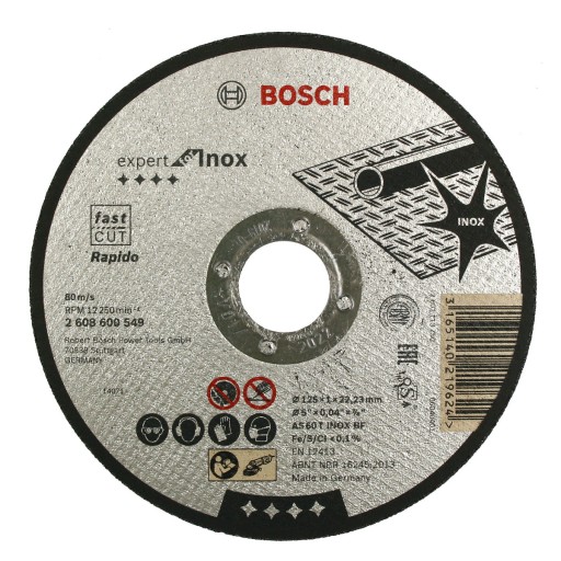 BOSCH KORUNDOVÝ DISK na rezanie ocele 125/1,0 mm EXPERT FOR INOX