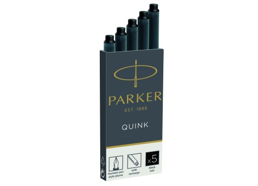 ČIERNE NÁPLNE DO PARKER PERÁ, balenie po 5 ks