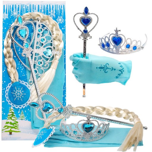 Set ELSA'S BRIT CROWN WAND TIARA GLOVES