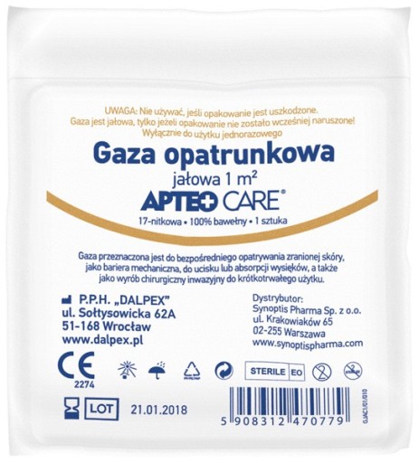 STERILNÉ MERAČKY 1m2 17 NITE BAVLNA APTEO STAROSTLIVOSŤ
