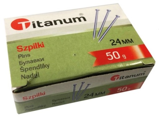 Kancelárske špendlíky 24mm Titanum 50g 65135