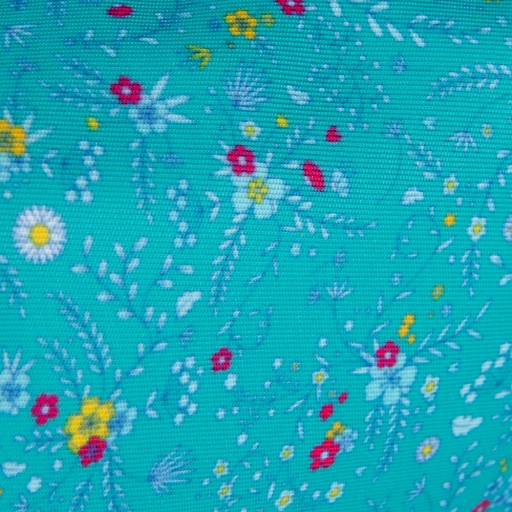 OXFORD FLORAL PENCIL BAG taška, tyrkysová s kvetmi, lúka pre dievčatko