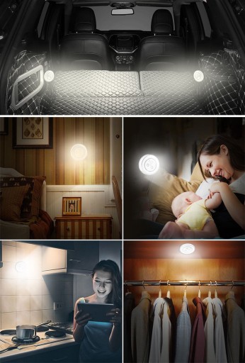 3 LED SAMOLEPIACA DOTYKOVÁ LAMPA, NA BATÉRIU