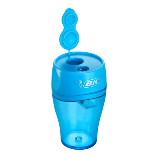 Dvojité školské orezávatko BIC ELLIPSE MAXI s nádobkou, mix farieb