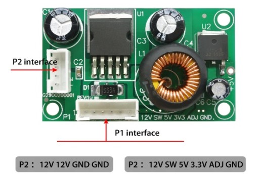 KONVERTOR 12V-->3,3-5-12V CA-1233 SPOD.