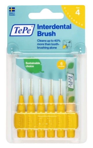 TePe Original medzizubné kefky 0,7 mm, žlté, 6 ks.