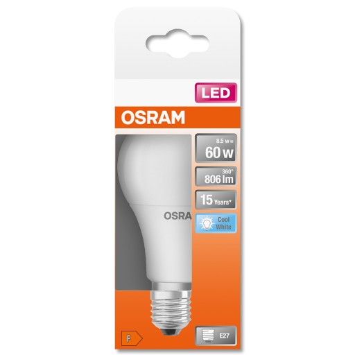 E27 LED žiarovka 8,5W = 60W 4000K Neutrál OSRAM