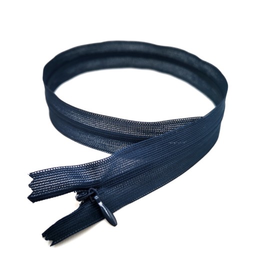 Zips, skrytý zips, námornícka modrá, 40 kusov