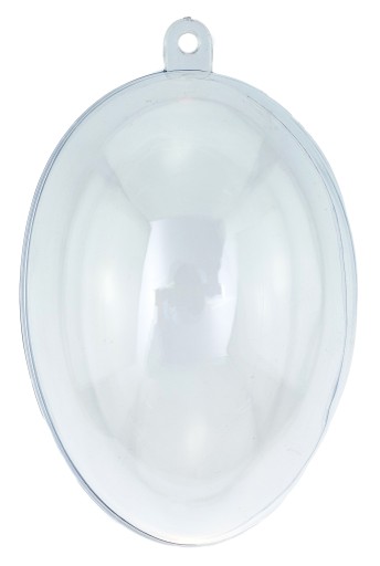 AKRYLOVÉ VAJÍČKO, priehľadné plastové vajíčko, 8 cm