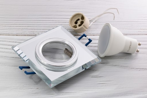 Sada halogénového svietidla GLASS + LED GU10 6W