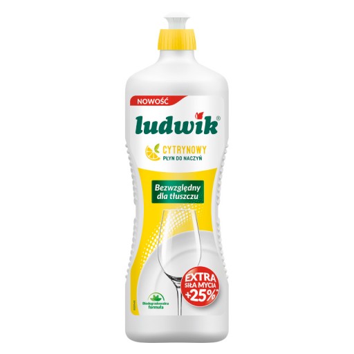 Ludwik - Prostriedok na umývanie riadu, citrón - 900 ml