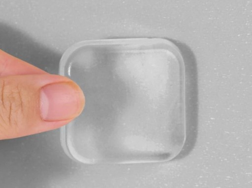NÁRAZNÍK KĽÚČKY DVERÍ, SAMOLEPIACI NA STENY, TRANSPARENTNÝ, 4*4cm, 6ks