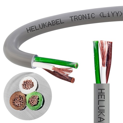 TRONIC LIYY ovládací kábel kábel 3x0,5mm2 500V odolný voči oleju HELUKABEL