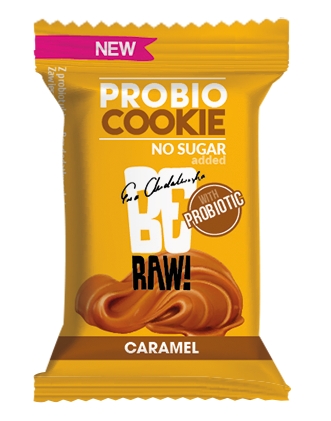 Probio Cookie Karamelové karamelové sušienky bez cukru BeRAW probiotické 18g