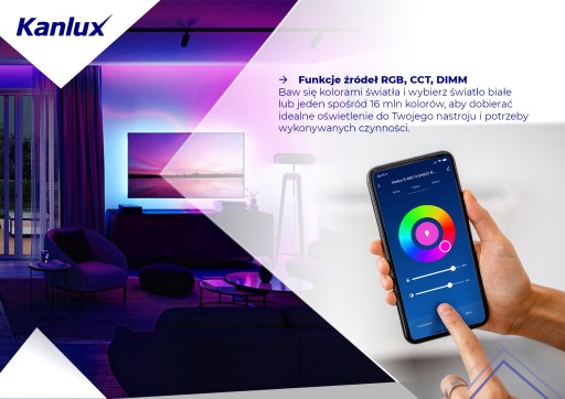 SMART Kanlux S A60 LED žiarovka 9W=60W E27 RGBCCT
