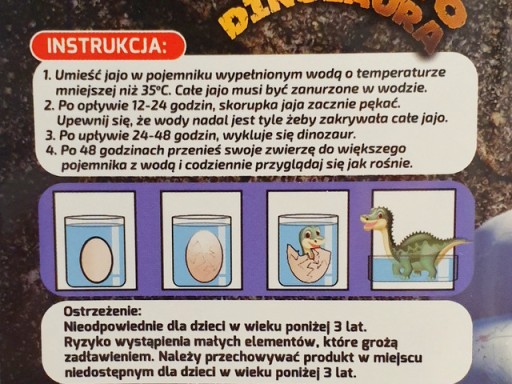 LIAHNUTIE VAJÍČKA DINOSAUROV DINOSAUR RASTIE