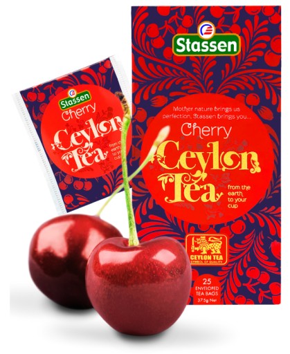 STASSEN Čerešňový čaj - Cejlónsky čierny čaj - ČERŠEŇ - 25 VRECOV