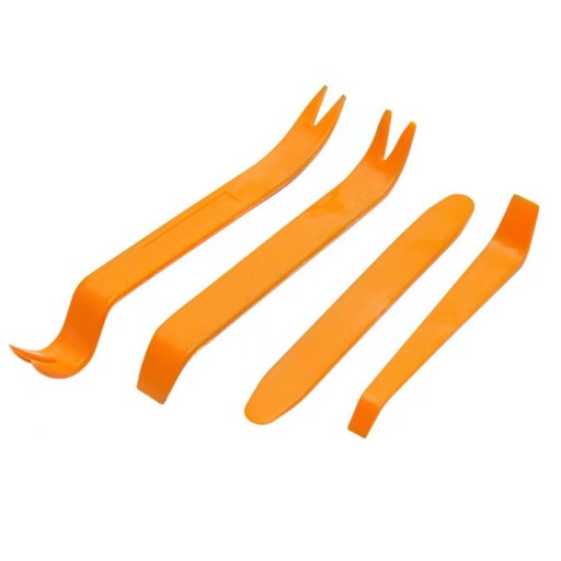 Sťahováky, kľúče, náradie na demontáž čalúnenia, 4 kusy, oranžové