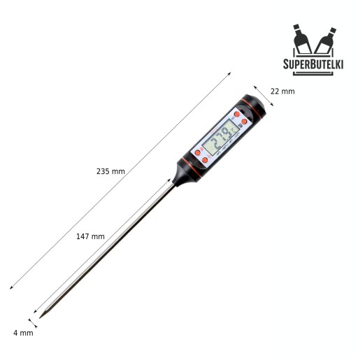 DIGITÁLNY LCD KUCHYŇSKÝ TEPLOMER NA PIVO, VÍNO, MÄSO