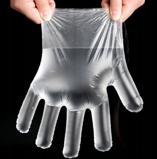 PEVNÉ OCHRANNÉ RUKAVICE HDPE, 1000 ks, veľkosť L