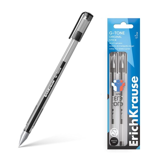 Sada 2 ks gélových pier ErichKrause G-Tone Stick 0,5, čierna