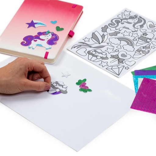 Kreatívna sada samolepiek Kidea Metallic Unicorn pre dievčatá