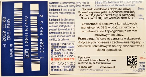 Kontaktné šošovky Acuvue Oasys 8,4 1 ks -3,50