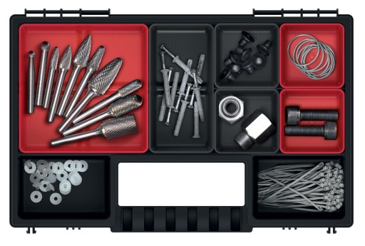 ORGANIZÁTOR BOX NA NÁRADIE NORB ZÁSOBNÍK 12 287X186X50 S PRIHR.