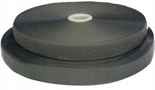 VELCRO 2cm Velcro Tape Set Strong GRAPHITE 20mm - 1m