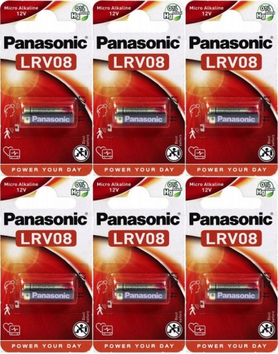 Mikro alkalická batéria Panasonic LRV08 1 ks x6