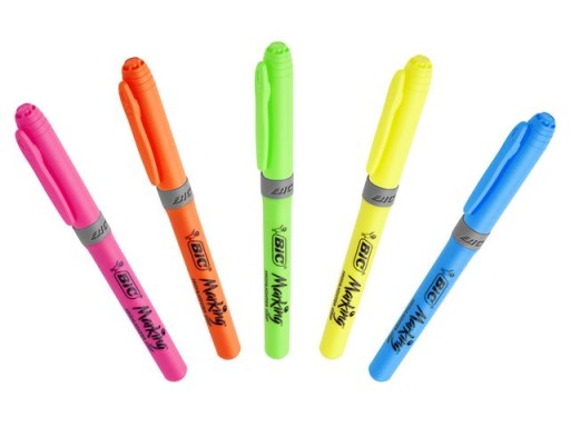 FLUORESCENTNÝ Zvýrazňovač TXTU BIC Zvýrazňovač 5 ks MIX FARBA