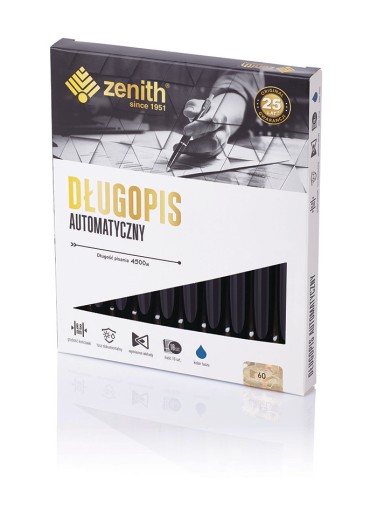 Automatické elegantné guľôčkové pero Zenith 60 Black