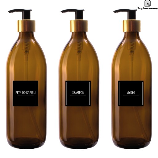 SKLENENÁ FĽAŠA s dávkovacou pumpičkou 500ml 0,5l
