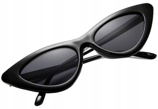 Okuliare CAT EYE čierne letecké okuliare RECTANGULAR, retro, dámske slnečné