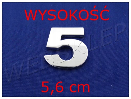 R5U77 ZNAK ČÍSLO ČÍSLA VEĽKÉ PÍSMENO CHROM 5 KUSOV