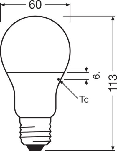 E27 LED žiarovka 8,5W=60W 4000K Neutrál 806lm OSRAM