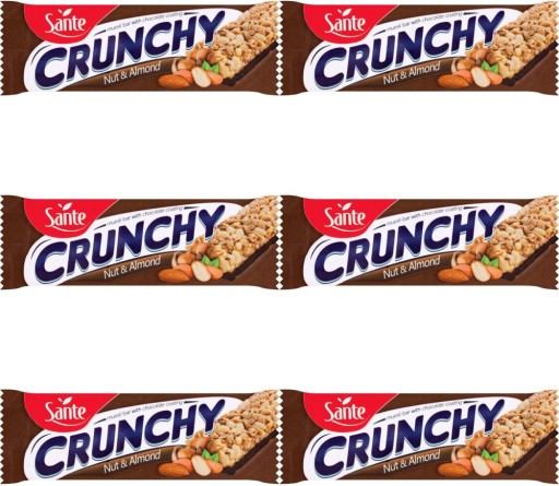 Tyčinka chrumkavá Sante orechovo-mandľová 40g x6