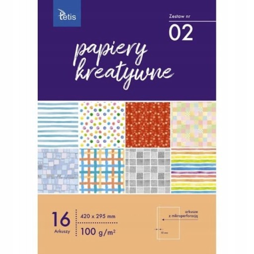Kreatívny papier A3 sada č.02, 16 listov