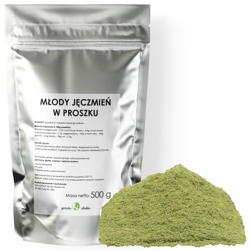 MLADÝ JAČMEŇ prírodný poľský prášok 500g