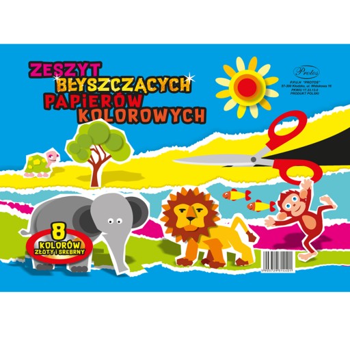 Farebný papier A4 Protos 8 listov 1 g/m²