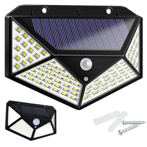 SOLÁRNA LAMPA S POHYBOVÝM SENZOROM HALOGÉN 100LED