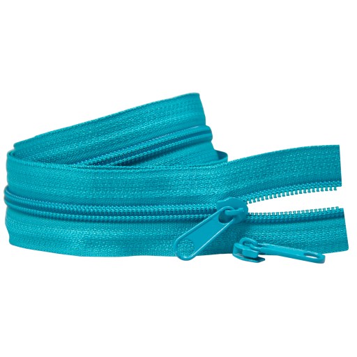 Páska na zips 5mm TYRKYSOVÁ 10 zipsov 5m