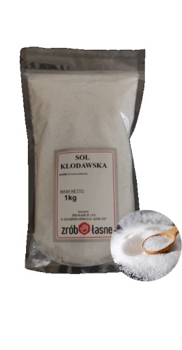 Kłodawa soľ, biela kamenná soľ, 1kg, prírodná, zdravá, nejodizovaná, 1N